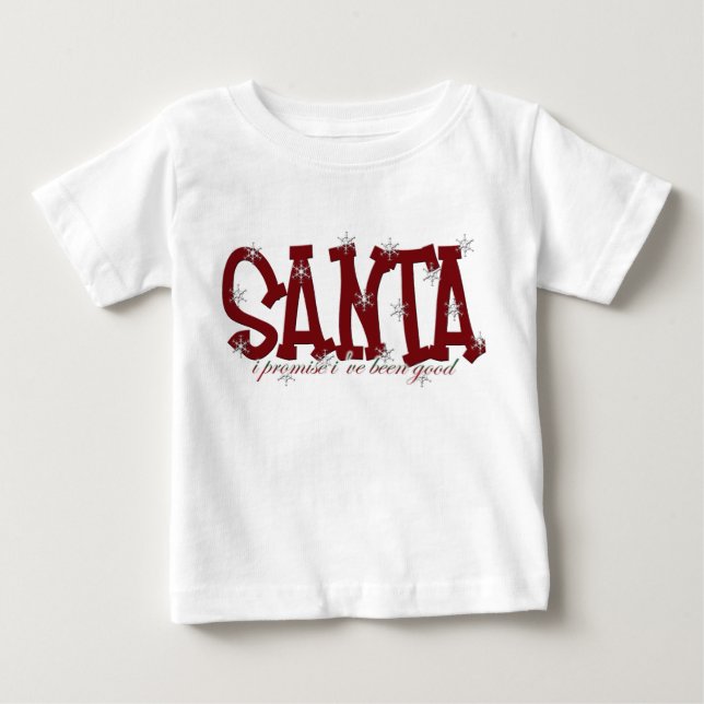 T-shirt Pour Bébé bébé de promesse de père Noël (Devant)