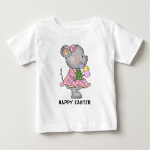 T-shirt Pour Bébé Bébé de T-shirt de souris de Pâques