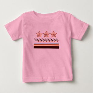 T-shirt Pour Bébé Bébé d'été trois bandes étoilées