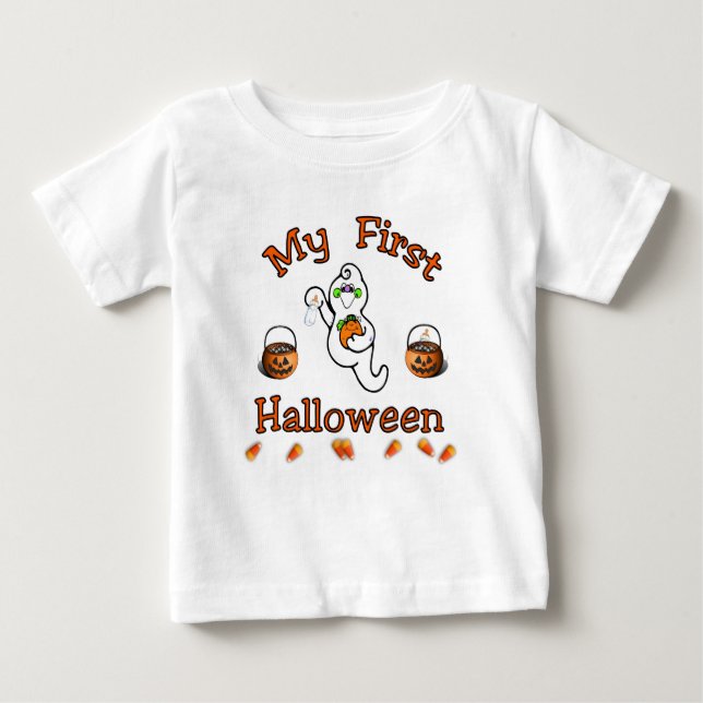 T-shirt Pour Bébé Bébé d'Halloween (Devant)