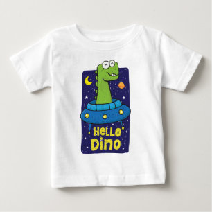 T-shirt Pour Bébé Bébé dino ufo 