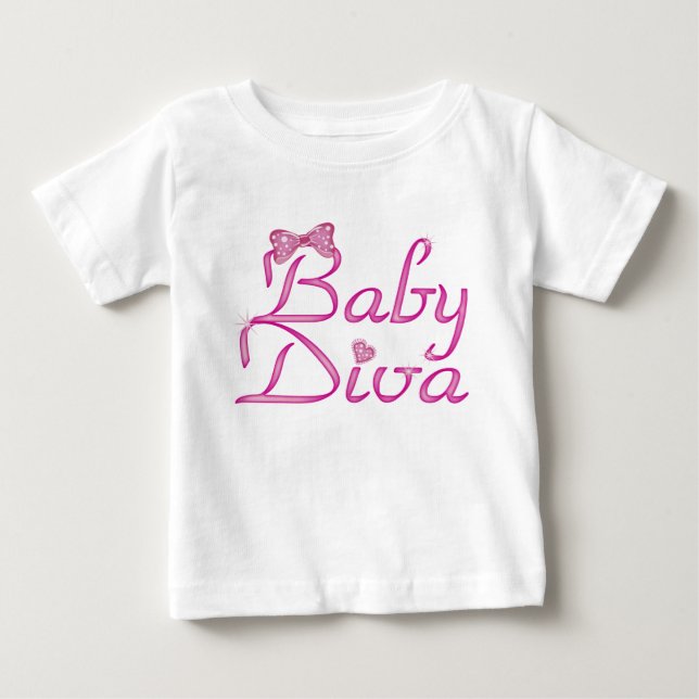 T-shirt Pour Bébé Bébé Diva (Devant)