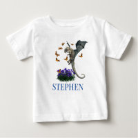 Bébé Dragon Avec Papillons Personnalisé