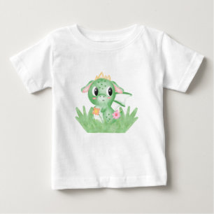 T-shirt Pour Bébé Bébé dragon mignon aquarelle