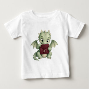 T-shirt Pour Bébé Bébé dragon mignon avec enveloppe rouge pour enfan
