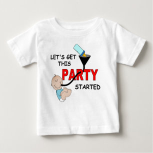 T-shirt Pour Bébé Bébé drôle disant, PARTIE COMMENCÉE