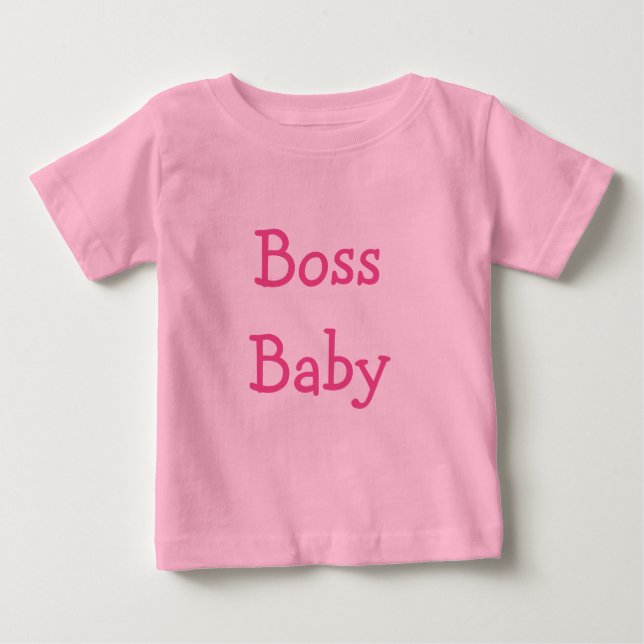 T-shirt Pour Bébé Bébé du chef (lettres roses)* (Devant)