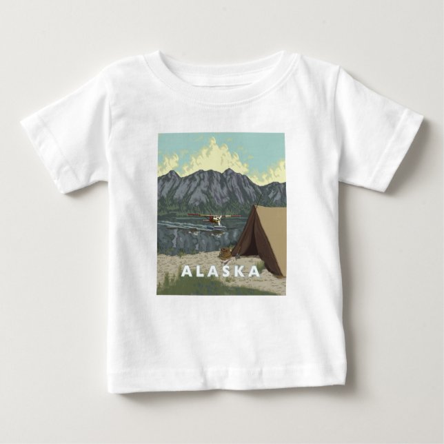 T-shirt Pour Bébé Bébé du peuple Bush de l'Alaska (Devant)