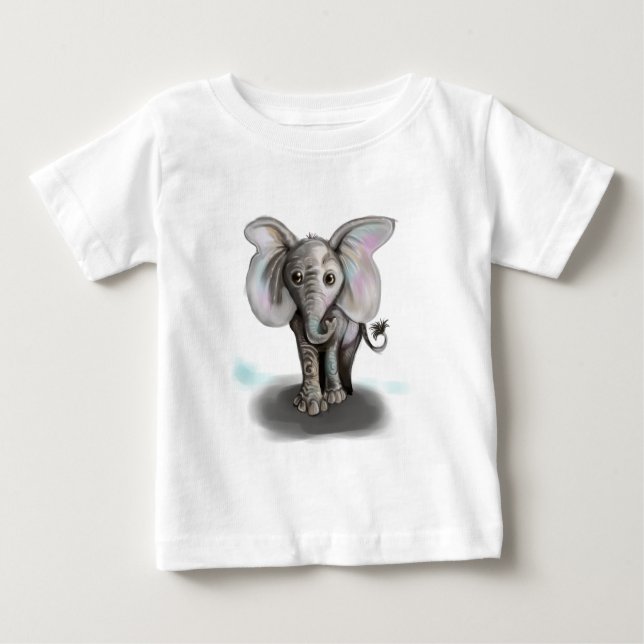 T-shirt Pour Bébé Bébé éléphant (Devant)