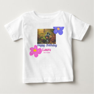 T-shirt Pour Bébé Bébé enfants 1er anniversaire ajouter le nom date 