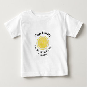T-shirt Pour Bébé Bébé enfants 1er anniversaire citron tranche ajout