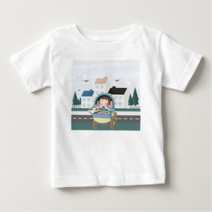 T-shirt Pour Bébé Bébé et pigeons