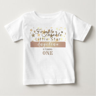 T-shirt Pour Bébé Bébé Fille 1er Anniversaire Twinkle Star