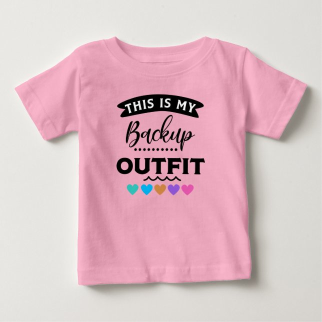 T-shirt Pour Bébé Bébé fille drôle en lettrage (Devant)