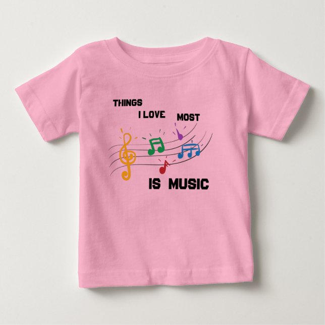 T-shirt Pour Bébé Bébé Fille Rose (Devant)