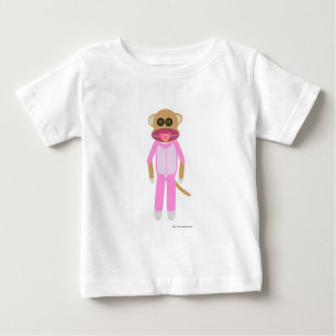 T-shirt Pour Bébé Bébé Fille Sock Singe