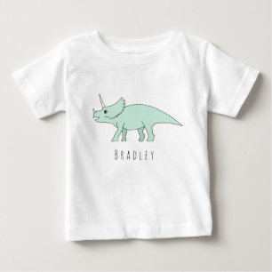 T-shirt Pour Bébé Bébé garçon Doodle Tricératops Dinosaur avec le no