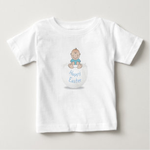 T-shirt Pour Bébé Bébé garçon sur oeuf de Pâques fissuré