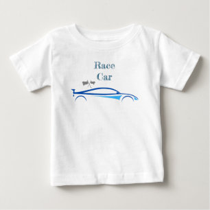 T-shirt Pour Bébé Bébé Garçon Voiture de Course Été 