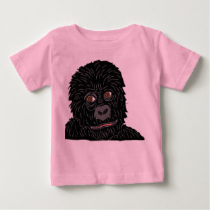 T-shirt Pour Bébé bébé gorille avec patte de gorille sur le dos