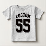 T-shirt Pour Bébé Bébé gris et noir | Sports Jersey<br><div class="desc">Bébé gris et noir | Sports Jersey Design ・ Baby Romper</div>