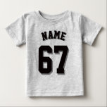T-shirt Pour Bébé Bébé gris et noir | Sports Jersey<br><div class="desc">Bébé gris et noir | Sport Jersey Design ・ Baby Jersey T-shirt</div>