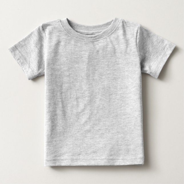 T-shirt Pour Bébé Bébé gris et rouge arrière | Sports Jersey Design (Devant)