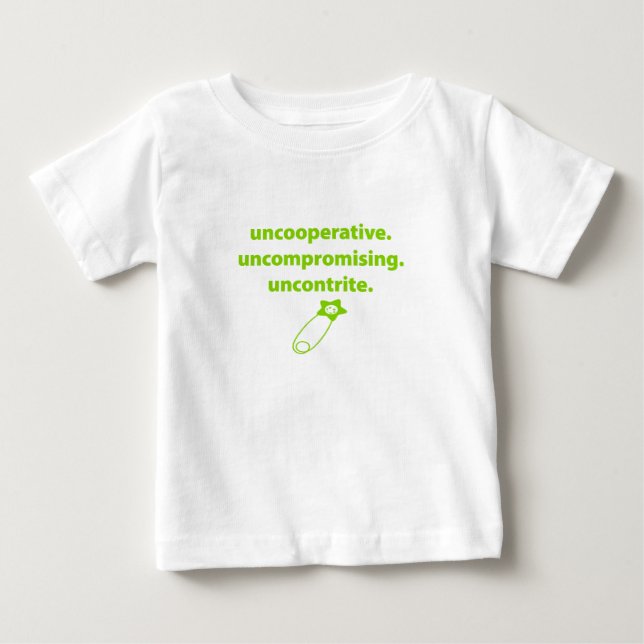 T-shirt Pour Bébé Bébé humoristique : sans coopération, sans comprom (Devant)