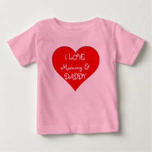 T-shirt Pour Bébé Bébé J'aime maman & papa Romper