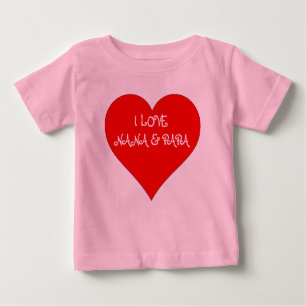 T-shirt Pour Bébé Bébé J'aime NANA & PAPA