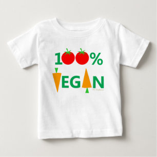 T-shirt Pour Bébé Bébé Légumes de caricatures mignons de Vegan Hu