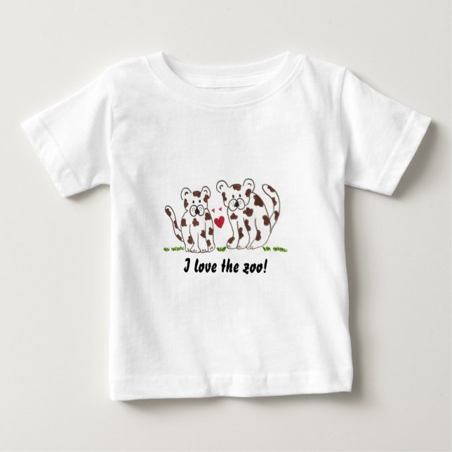 T-shirt Pour Bébé Bébé léopards (Devant)