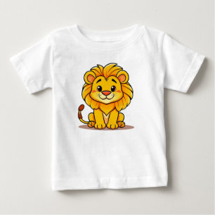T-shirt Pour Bébé 🦁✨ Bébé lion de dessin animé mignon Cadeau d'anim
