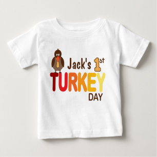 T-shirt Pour Bébé Bébé ma première chemise de thanksgiving de jour