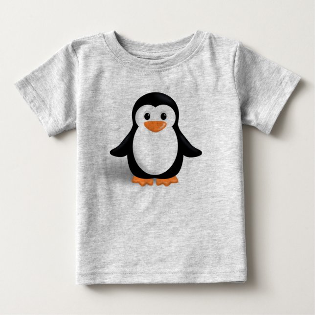 T-shirt Pour Bébé Bébé manchot mignon (Devant)