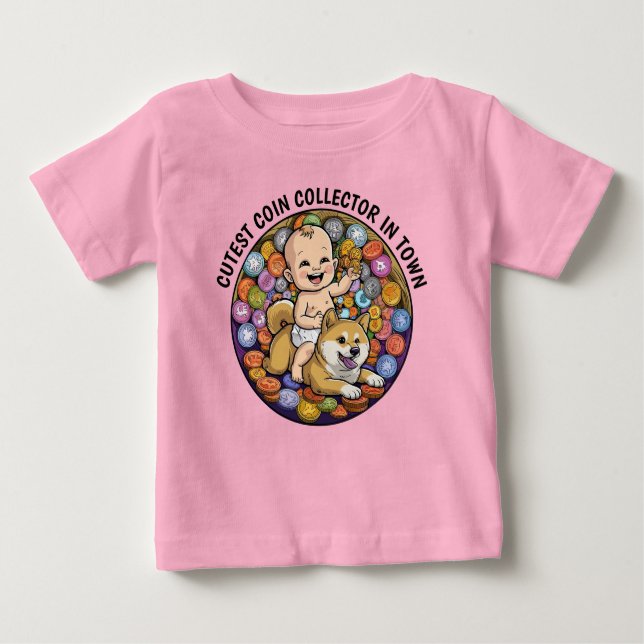 T-shirt Pour Bébé Bébé mignon Crypto (Devant)