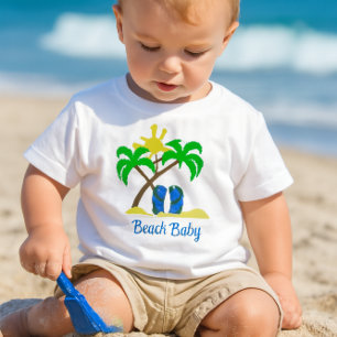 T-shirt Pour Bébé Bébé mignon de la plage