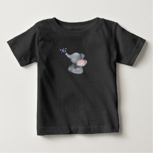 T-shirt Pour Bébé Bébé mignon éléphant Jetant de l'eau