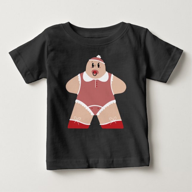 T-shirt Pour Bébé Bébé mignon en caricature avec Pacificateur (Devant)