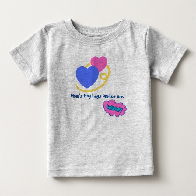 T-shirt Pour Bébé  Bébé mignon gris  (Devant)