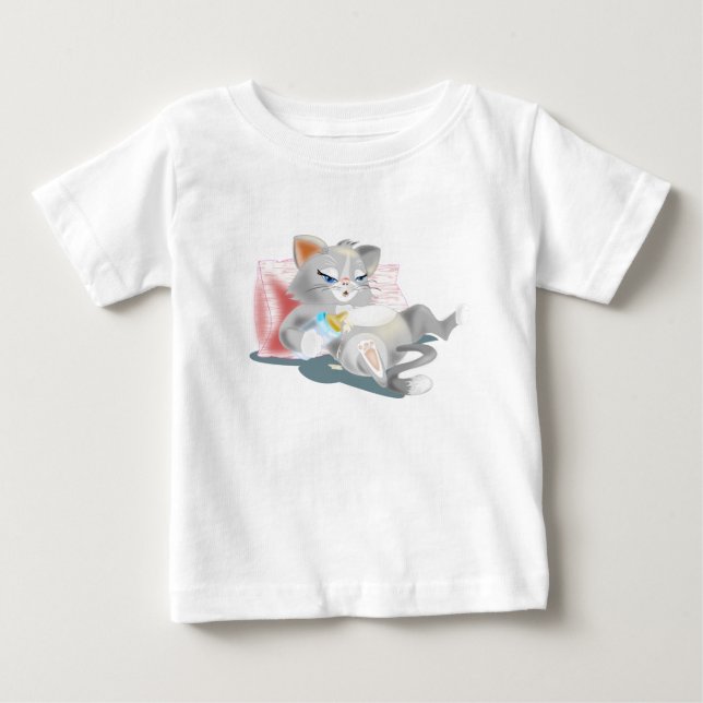 T-shirt Pour Bébé Bébé mignon Kitty (Devant)