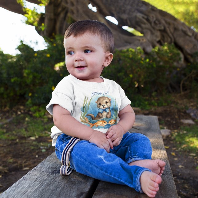 T-shirt Pour Bébé Bébé mignon Otter Garçon (Créateur téléchargé)