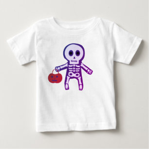 T-shirt Pour Bébé Bébé mignon Squelette Halloween Baby T-shirt
