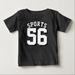 T-shirt Pour Bébé Bébé noir et blanc | Sports Jersey Design<br><div class="desc">Bébé noir et blanc | Sports Jersey Design ・ Baby Sports T-shirt</div>