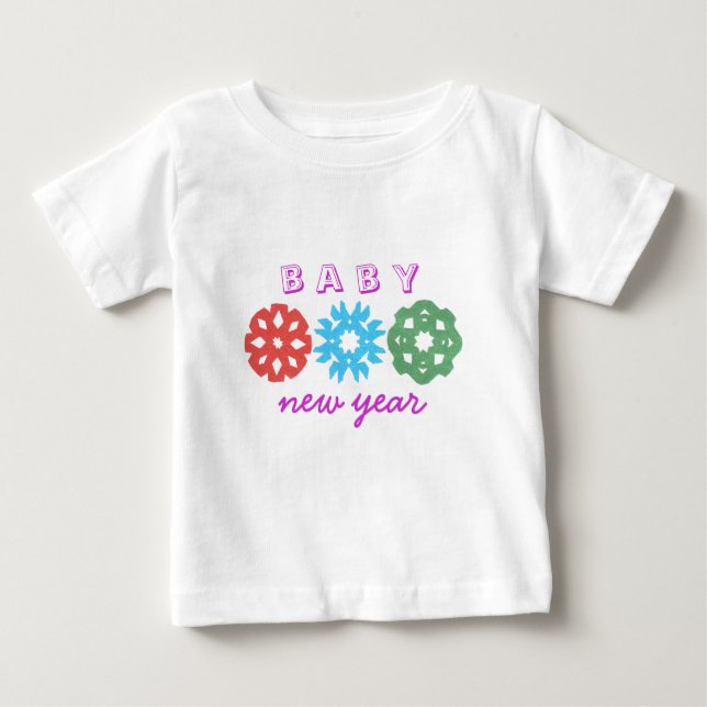 T-shirt Pour Bébé Bébé Nouvel An (Devant)