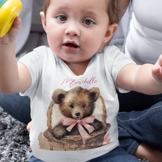 T-shirt Pour Bébé Bébé ours fille (Créateur téléchargé)