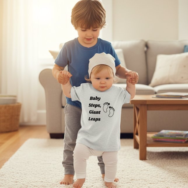 T-shirt Pour Bébé Bébé pas, Leaps géantes (Créateur téléchargé)