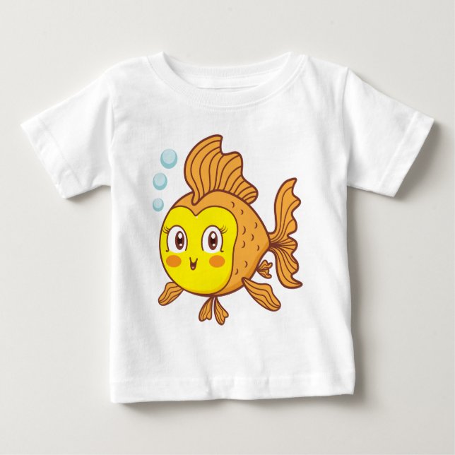 T-shirt Pour Bébé bébé poisson cool (Devant)