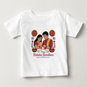 T-shirt Pour Bébé Bébé Raksha Bandhan T-Shirt en jersey fin
