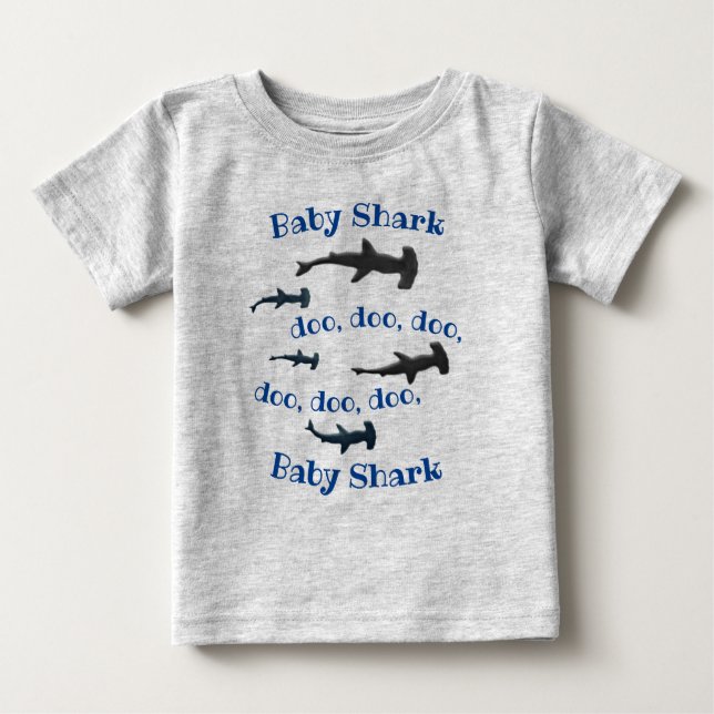 T-shirt Pour Bébé Bébé requin (Devant)